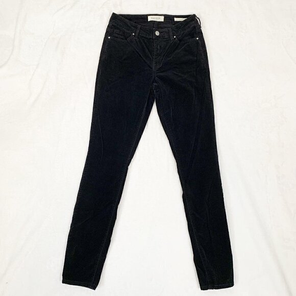 PacSun Mid-Rise skinniest black velvet feel stretch casual pants - Size 25 - Picture 1 of 10